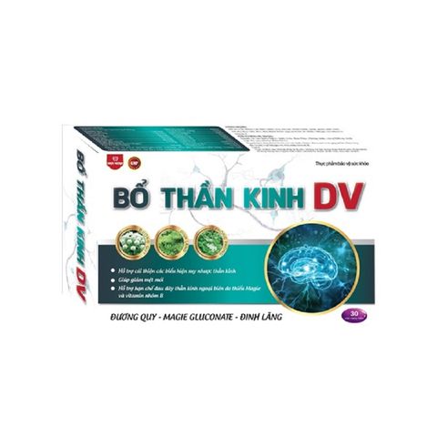 Viên Uống Bổ Thần Kinh DV - Hỗ Trợ Cải Thiện Căng Thẳng & Suy Nhược Thần Kinh - Bổ Sung Magie & Vitamin Nhóm B