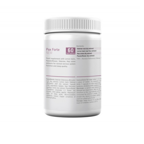 Viên Uống Giảm Căng Thẳng Pax Forte New Vision - Hỗ Trợ An Thần, Tăng Chất Lượng Giấc Ngủ Từ Chiết Xuất Thiên Nhiên