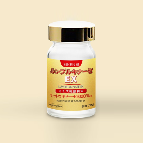Viên uống hỗ trợ sức khỏe Lumbrokinase EX Eikenbi - Bột giun đất khô và Nattoukise, Cải thiện tuần hoàn máu và sức khỏe tim mạch