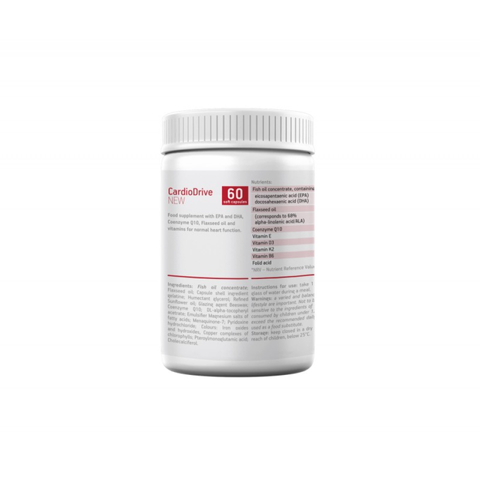 Viên Uống Hỗ Trợ Sức Khỏe Tim Mạch Vision Cardio Drive New - Bổ Sung DHA, EPA, Coenzyme Q10, Vitamin - Hỗ Trợ Người Trưởng Thành, Giảm Căng Thẳng