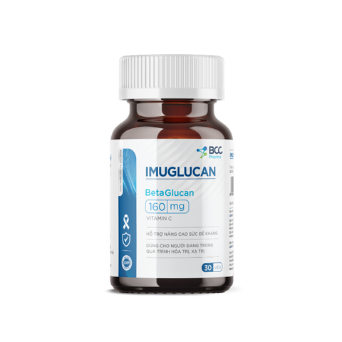 Viên uống Imuglucan BCC Pharma - Hỗ trợ tăng cường sức đề kháng và miễn dịch, phục hồi sức khỏe cho người lớn, 30 viên/hộp