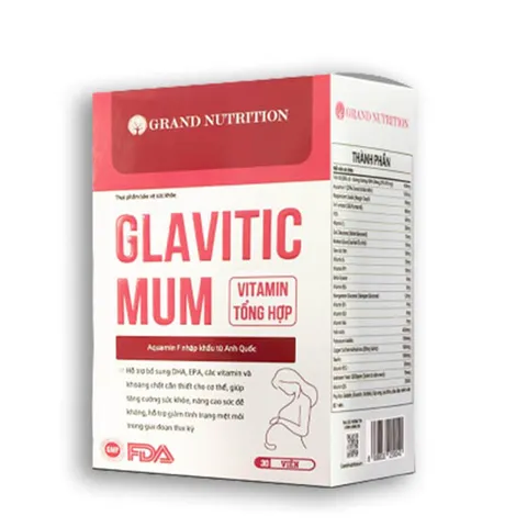 Viên Uống Vitamin Tổng Hợp Cho Bà Bầu Glavitic Mum - Hỗ Trợ Dinh Dưỡng Trong Thai Kỳ, Tăng Cường Sức Khỏe Mẹ Bầu