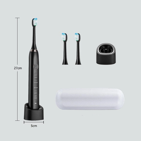 Bàn Chải Điện Sarmocare S100 Plus - 5 Chế Độ Làm Sạch, Đầu Chải Nhỏ Mềm, Hiệu Quả Sạch Răng Miệng Trong 2 Phút Mỗi Ngày