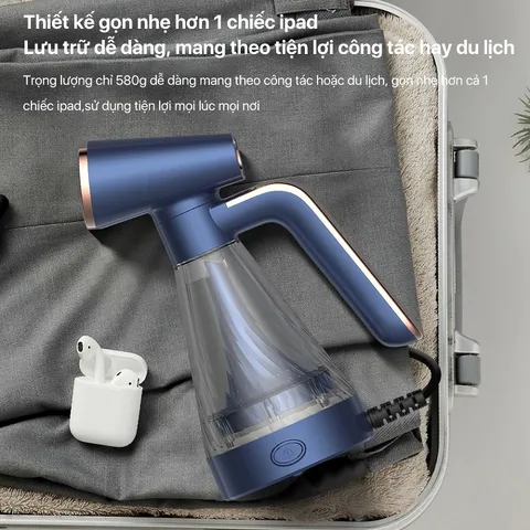 Bàn Là Hơi Nước Cầm Tay Deerma GT10W - 5 Lỗ Phun Hơi, Bình Chứa 120ml, Giúp Ủi Nhanh Chóng, Gọn Nhẹ, Du Lịch Tiện Dụng