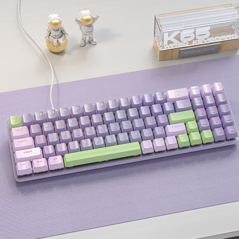 Bàn phím cơ chơi game K65 78 phím - Full LED RGB Hotswap - Thiết kế gọn nhẹ, hiệu ứng ánh sáng đa dạng cho game thủ