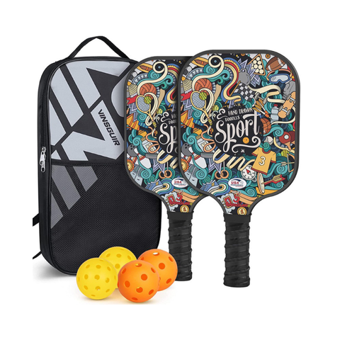 Bộ 2 Vợt Pickleball Vinguir Kèm Túi và 4 Bóng - Chất Liệu Cao Cấp, Dành Cho Người Mới Bắt Đầu và Chơi Chủ Động
