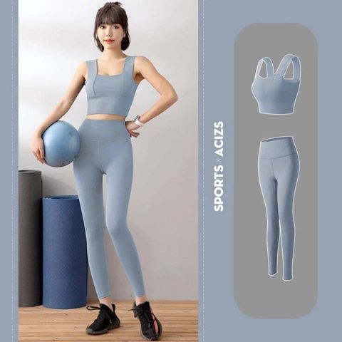 Bộ Đồ Tập Gym Nữ BD051 Áo Bra Có Đệm + Quần Dài Cạp Cao Ôm Sát Tôn Dáng, Chất Liệu Co Giãn Thoải Mái, Thích Hợp Tập Gym và Yoga