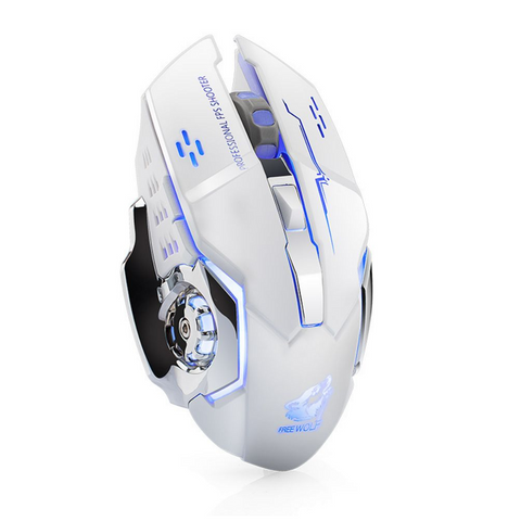 Chuột Không Dây Freewolf X8 Pro 2.4GHz - LED RGB 7 Màu, Cảm Biến Quang Học Hero, Kết Nối 10m, Pin Sạc, Phù Hợp Với Game Thủ