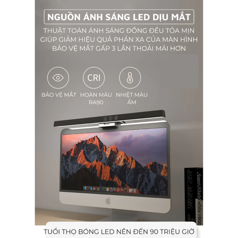 Đèn Treo Màn Hình Bảo Vệ Mắt TB30 - Đèn LED 3 Chế Độ Ánh Sáng Tăng Cường Sự Tập Trung và Bảo Vệ Thị Lực Cho Làm Việc Văn Phòng, Game Thủ