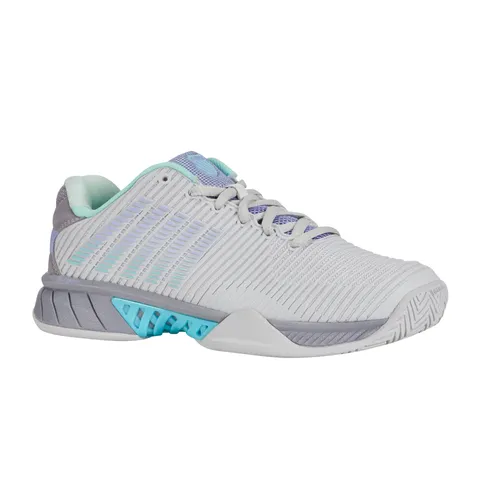 Giày Pickleball Nữ K-Swiss Hypercourt Express 2 - Cao Cấp, Thể Thao, Màu Xám Tím Xanh, Giày Tennis Thời Trang