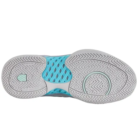 Giày Pickleball Nữ K-Swiss Hypercourt Express 2 - Cao Cấp, Thể Thao, Màu Xám Tím Xanh, Giày Tennis Thời Trang