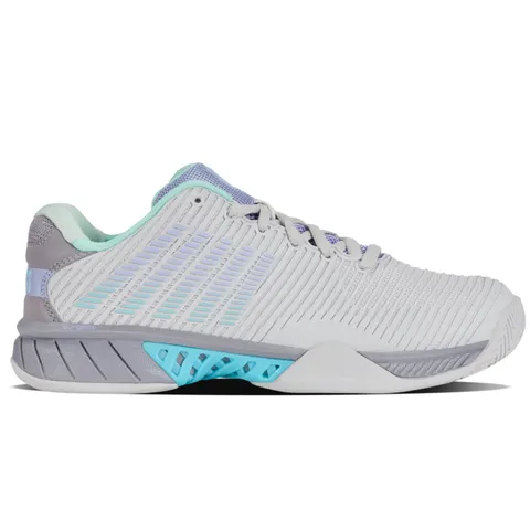 Giày Pickleball Nữ K-Swiss Hypercourt Express 2 - Cao Cấp, Thể Thao, Màu Xám Tím Xanh, Giày Tennis Thời Trang