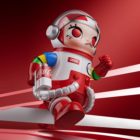 Mô Hình Pop Mart Mega Space Molly 400% Team Coca-Cola - Figurine Phi Hành Gia Độc Đáo Chất Liệu PVC/ABS/Gifts Cho Người Hâm Mộ