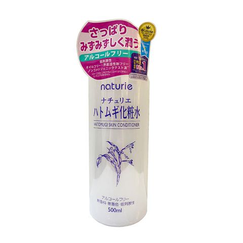 Nước Hoa Hồng Naturie Hatomugi Skin Conditioner 500ml - Chăm Sóc Da Mụn và Lỗ Chân Lông, Dưỡng Ẩm Sâu, Không Chứa Hương Liệu, Xuất Xứ Nhật Bản