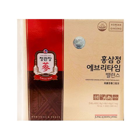 Nước Hồng Sâm 6 Năm Tuổi Everytime KGC Thượng Hạng Hộp 30 Gói - Giải Pháp Bồi Bổ Sức Khỏe Từ Hàn Quốc