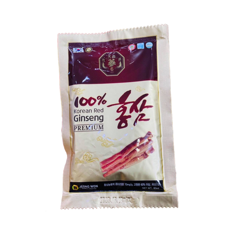 Nước hồng sâm Jeong Won Korean Red Ginseng Premium - Tăng cường sức đề kháng, cải thiện sức khỏe tổng thể, hộp 30 gói x 80ml