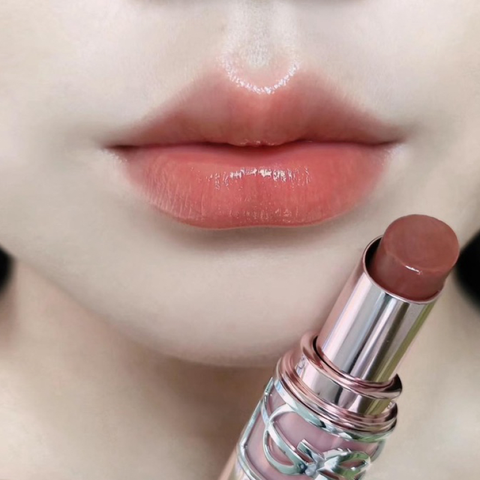 Son dưỡng môi YSL Loveshine Candy Glow 7B Nude Pleasure - Dưỡng ẩm, màu đỏ nâu tự nhiên, chất son mềm mịn, thích hợp mọi tông da