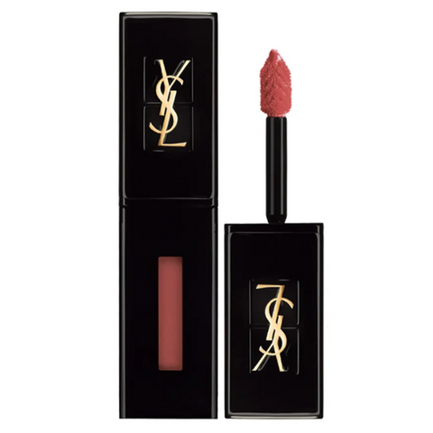 Son kem YSL Rouge Pur Couture Vinyl Cream Lip Stain màu 440 Rose Player - Đỏ Hồng Sang Trọng, Giữ Màu Lên Đến 10 Giờ, Chất Son Mịn Màng