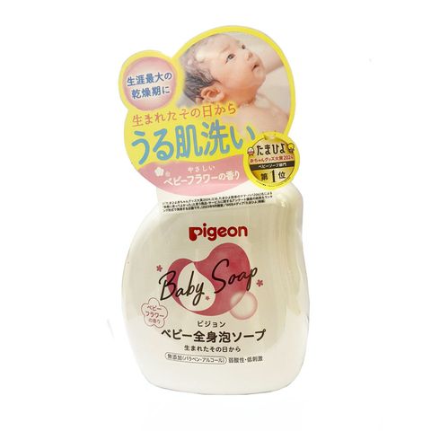 Sữa Tắm Gội Pigeon Baby Soap Nhật Bản - Sản Phẩm Dịu Nhẹ Cho Trẻ Sơ Sinh, Không Chất Bảo Quản, 500ml