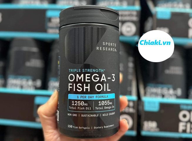 Viên Dầu Cá Mỹ SR Triple Strength Omega-3 Fish Oil - Hỗ Trợ Trí Nhớ, Tăng Cường Miễn Dịch, Dễ Uống, 150 Viên