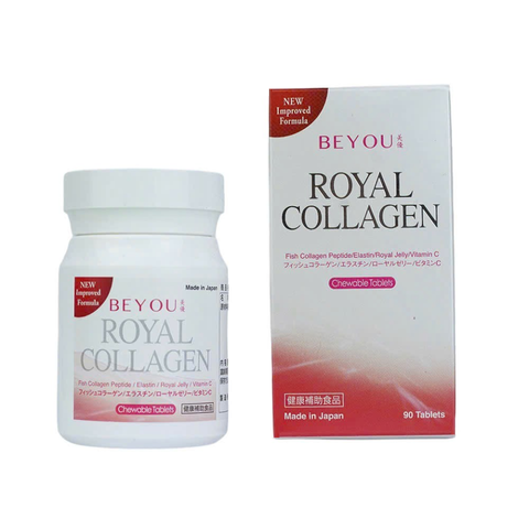 Viên Ngậm Làm Đẹp Trẻ Hóa Da Beyou Royal Collagen Nhật Bản - Hỗ Trợ Căng Mịn Da, Giảm Nếp Nhăn, Lọ 90 Viên
