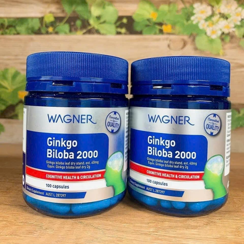 Viên uống hỗ trợ bổ não Wagner Ginkgo Biloba 2000 - Tăng cường trí nhớ, tập trung và tuần hoàn máu não, 100 viên hữu ích cho sức khỏe tâm thần
