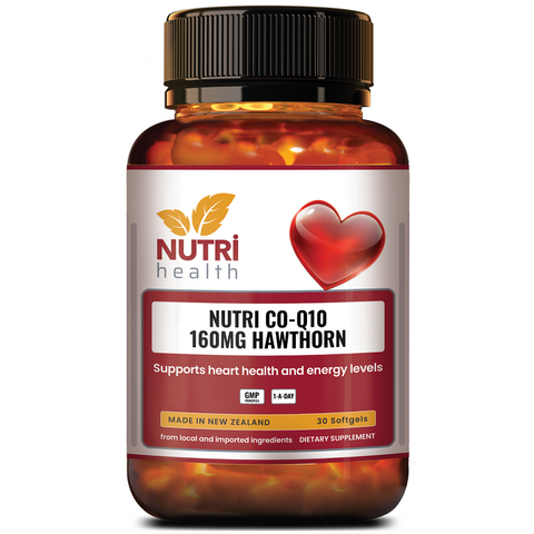 Viên uống hỗ trợ tim mạch Nutri Co-Q10 160mg - Tăng cường sức khỏe tim và năng lượng cho cơ thể, bổ sung vitamin B1, B6, B12.