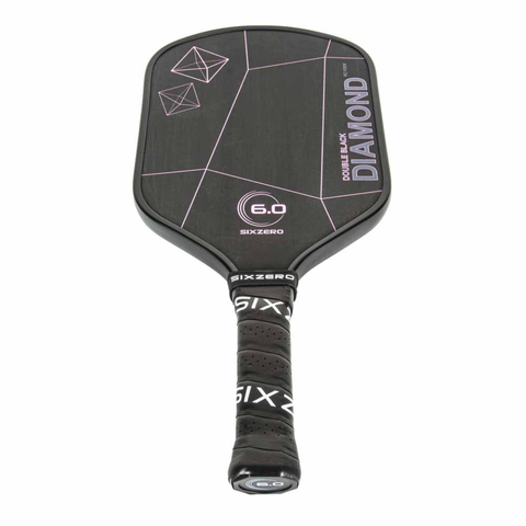 Vợt Pickleball Six Zero Double Black Diamond Control 16mm - Thiết kế chính xác, kiểm soát tuyệt vời, màu sắc nổi bật, phù hợp mọi người chơi.