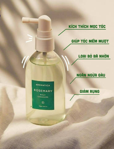 Xịt Dưỡng Kích Thích Mọc Tóc Aromatica Rosemary Root Enhancer 100ml - Dưỡng Tóc Khỏe Mạnh, Không Gây Bết Dính, Chiết Xuất Thiên Nhiên, Mùi Hương Thư Giãn