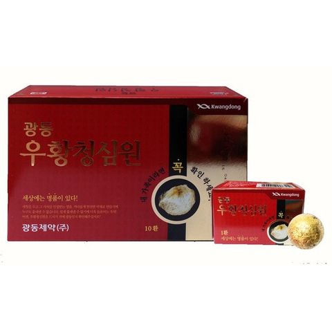 An Cung Ngưu Hoàng Đỏ Kwangdong Hàn Quốc - Hỗ Trợ Sức Khỏe, Tăng Cường Kháng Đề và Phục Hồi Nhanh, Hộp 10 Viên