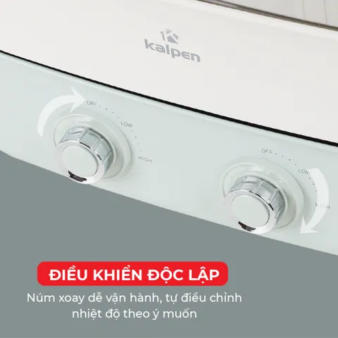 Bếp Nướng Lẩu Đa Năng Kalpen PP66 2200W - Hai Ngăn Nấu Tách Biệt, Dung Tích 6.5L, Chống Dính Siêu Bền, Tiện Lợi Cho Gia Đình