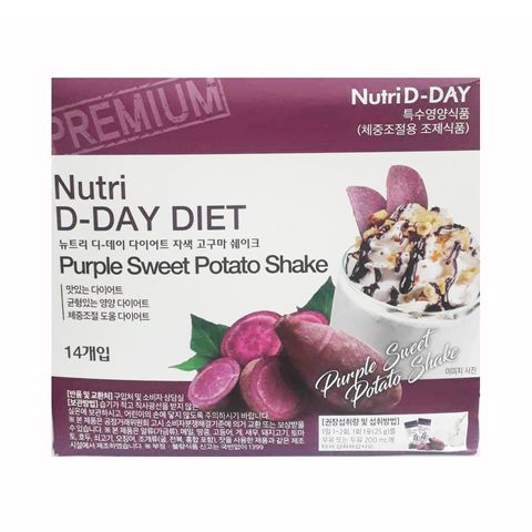 Bột uống giảm cân Nutri D-Day Diet Shake Happymix - Hỗ trợ dinh dưỡng, thay thế bữa ăn, 10 vị thơm ngon cho vóc dáng hoàn hảo