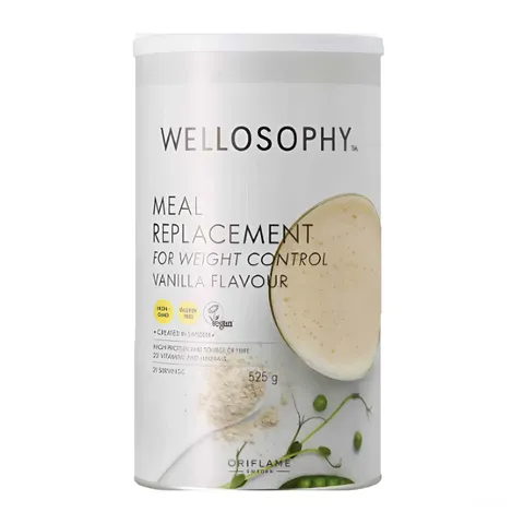 Bột Uống Giảm Cân Oriflame Wellosophy Meal Replacement Vanila - Hỗ Trợ Kiểm Soát Cân Nặng và Dinh Dưỡng Cân Bằng 525g
