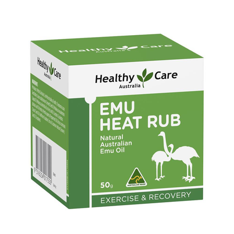 Cao Xoa Bóp Đà Điểu Emu Heat Rub Healthy Care 50g - Giải Pháp Hỗ Trợ Đau Khớp, Đau Lưng, Căng Cơ Từ Úc