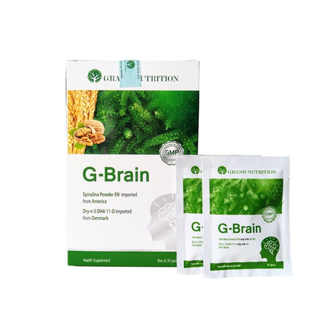 Cốm G-Brain Bổ Não Cho Trẻ - Hỗ Trợ Phát Triển Trí Não, tăng Cường Sức Đề Kháng & Trí Nhớ - Thực Phẩm Chức Năng Grand Nutrition