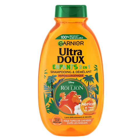 Dầu Gội Trẻ Em Garnier Ultra Doux 600ml - Dầu Gội & Démêlant Không Cay Mắt, Giúp Tóc Mềm Mượt, Dễ Chải Cho Trẻ Từ 3 Tuổi