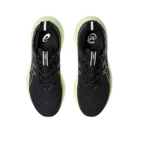 Giày Pickleball Nữ Asics Gel-Nimbus 26 1012B601-005 - Giày Chạy Bộ Thoáng Khí, Ôm Chân, Đế Dày Ổn Định, Đệm Nhẹ, Màu Đen/Cool Matcha