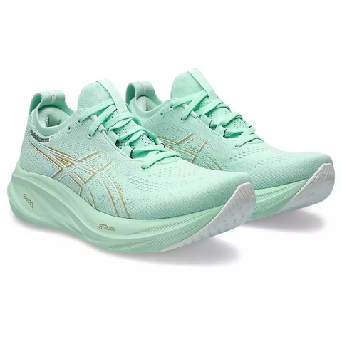 Giày Chạy Bộ Nữ Asics Gel-Nimbus 26 1012B601-300 - Giày Pickleball Đệm GEL, Chất Liệu Êm Ái, Thể Thao Hàng Đầu, Màu Xanh Mint