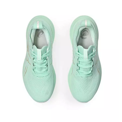 Giày Chạy Bộ Nữ Asics Gel-Nimbus 26 1012B601-300 - Giày Pickleball Đệm GEL, Chất Liệu Êm Ái, Thể Thao Hàng Đầu, Màu Xanh Mint