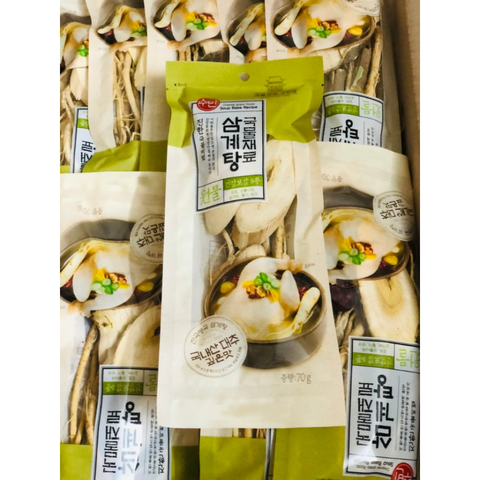 Gói Gia Vị Sâm Hầm Gà Hàn Quốc 70g - Tăng Cường Hương Vị Món Ăn, Dinh Dưỡng Bồi Bổ Cho Sức Khỏe