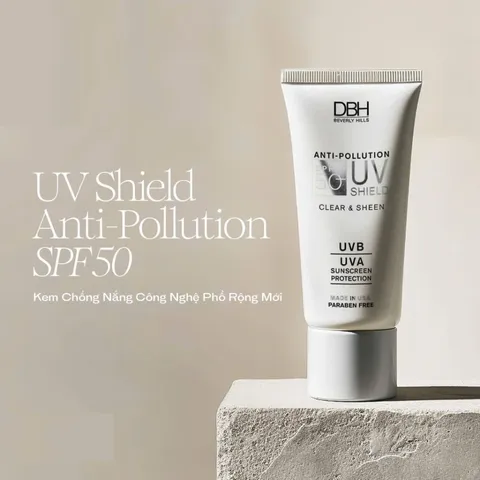 Kem Chống Nắng DBH Anti-Pollution UV Shield SPF50 - Bảo Vệ Da Tối Ưu Chống UVA, UVB, UVC - Dành Cho Mọi Loại Da