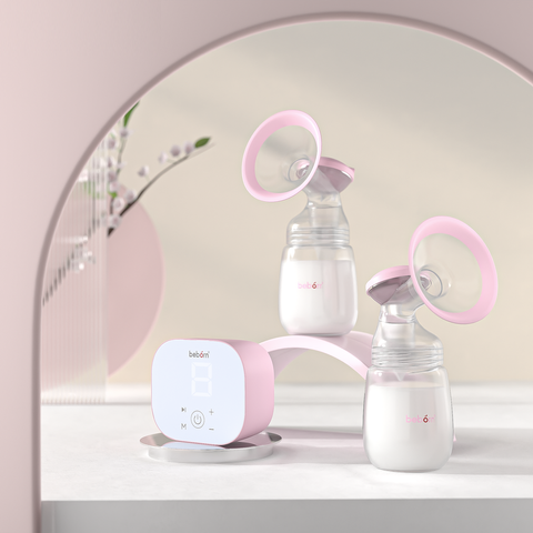 Máy Hút Sữa Điện Đôi Beborn Latteo 4 BP05TG - 3 Chế Độ Mát Xa, Kích Thích, Hút Sữa, 9 Cấp Độ, Dễ Dàng Sử Dụng, An Toàn Cho Bé