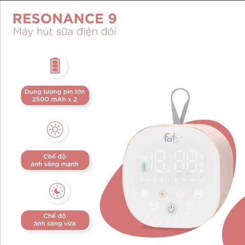 Máy Hút Sữa Điện Đôi Fatzbaby Resonance 9 FB1167MB - Hiệu Suất Cao, 5 Chế Độ Hút, Thiết Kế Thông Minh, Giảm Thời Gian Hút Sữa