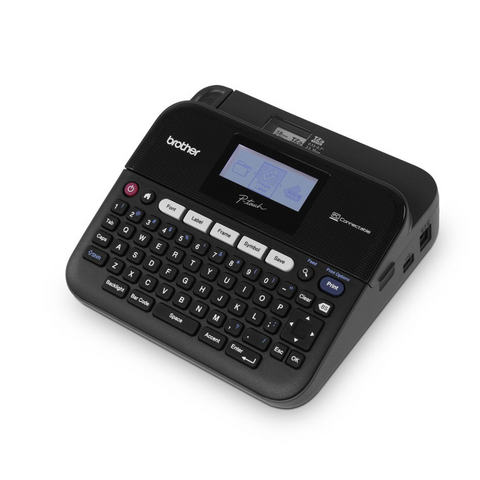 Máy In Nhãn Để Bàn Brother PT-D450 - Màn Hình LCD, Phím QWERTY, Hỗ Trợ Nhiều Mã Vạch và Phông Chữ Cho Văn Phòng