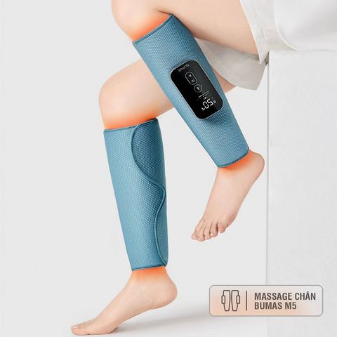 Máy Massage Chân BUMAS M5 Không Dây - Massage 6 Điểm, 3 Chế Độ, Chườm Ấm Giảm Đau, Pin 3600mAh, Thiết Kế Gọn Nhẹ