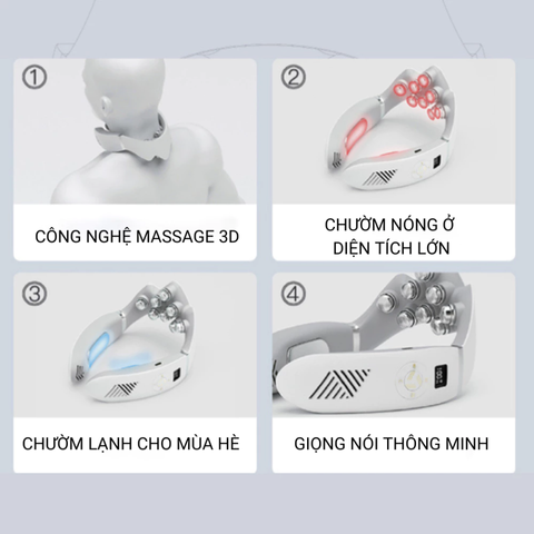 Máy Massage Cổ Vai Gáy CW1 Có Chườm Ấm - Giảm Đau Mỏi, Thư Giãn Cơ Thể Hiệu Quả, Thiết Kế Hiện Đại, Thích Hợp Cho Mọi Đối Tượng