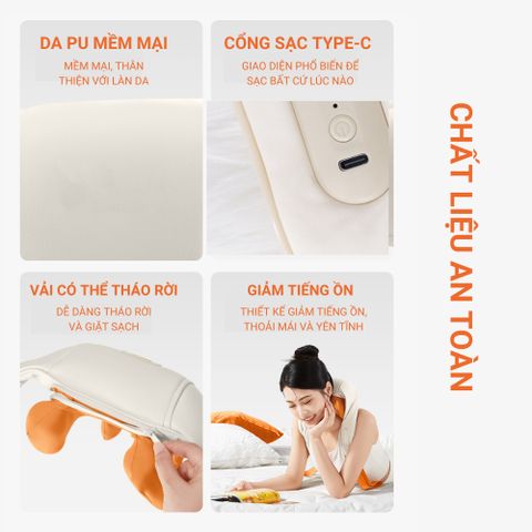 Máy massage cổ vai gáy Xiaomi J001 Pro 25W - Công nghệ massage toàn diện, giảm đau hiệu quả tại nhà với 3 chế độ thư giãn
