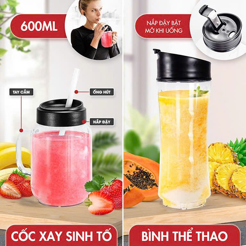 Máy Xay Sinh Tố Đa Năng Seka HR2223 500W - 3 Cối, Dao Xay Thép Không Gỉ, Hoạt Động Êm Ái, Xay Mịn Từ Rau Củ Đến Thịt