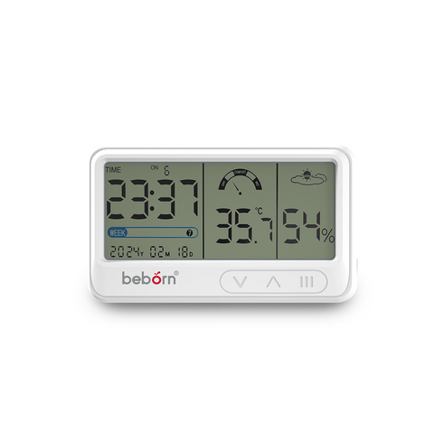 Nhiệt Ẩm Kế Điện Tử Đa Năng Có Báo Thức Beborn Sensi 1 DT01HJ - Theo Dõi Nhiệt Độ & Độ Ẩm Chính Xác, Thiết Kế Sang Trọng, Thích Hợp Cho Mọi Không Gian