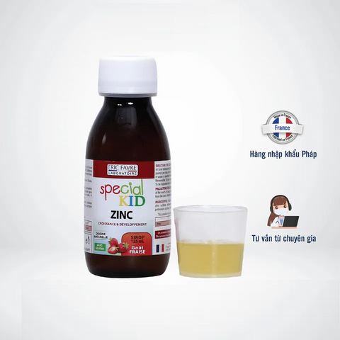 Siro Special Kid Zinc - Bổ Sung Kẽm Tăng Đề Kháng Cho Trẻ Em - Siro Nhập Khẩu Chính Hãng Từ Pháp 125ml